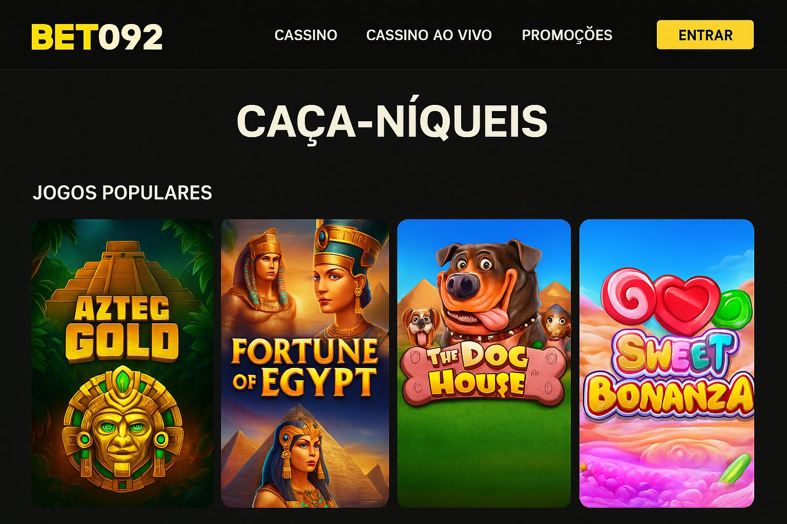 Explore o mundo das slot machines no BET092 Casino